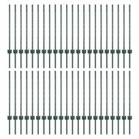 vidaXL Įmontuotas tvoros stulpas 44 vnt. Žalia 120 cm