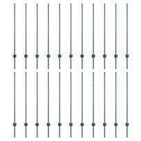 vidaXL Įmontuotas tvoros stulpas 22 vnt. Žalia 160 cm