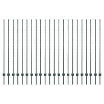 vidaXL Įmontuotas tvoros stulpas 22 vnt. Žalia 200 cm