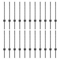 vidaXL Įmontuotas tvoros stulpas 22 vnt. Pilka 100 cm