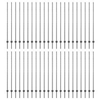vidaXL Įmontuotas tvoros stulpas 44 vnt. Pilka 200 cm