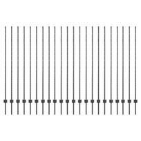vidaXL Įmontuotas tvoros stulpas 22 vnt. Pilka 200 cm