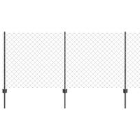 vidaXL Grandininės tvoros su stulpeliu 10 x 1 m PVC dengtas plienas