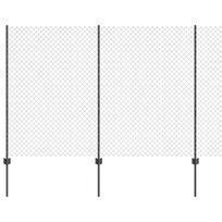 vidaXL Grandininės tvoros su stulpeliu 10 x 1,5 m PVC dengtas plienas