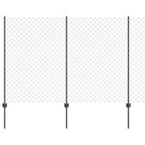 vidaXL Grandininės tvoros su stulpeliu 10 x 1,5 m PVC dengtas plienas