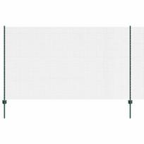 vidaXL Suvirintas vielos tvora su stulpeliais 10 x 1,4 m Žalia