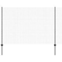 vidaXL Suvirintas vielos tvora su stulpeliais 25 x 1,5 m Pilka