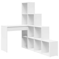 vidaXL Kampinis rašomasis stalas Balta 101,5 x 149,5 x 149,5 cm