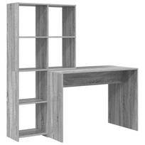 vidaXL Stalas Pilkas Sonoma 138,5 x 55 x 143 cm Apdirbta mediena