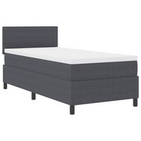 vidaXL LED Čiužinio Lova Tamsiai pilka ir balta 80 x 200 cm