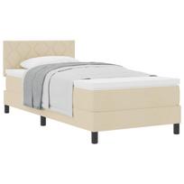 vidaXL Kiemas lova su pagalve Kreminė 90 x 200 cm audinys