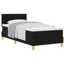 vidaXL Kiemas lova su pagalve su galvūgalio Juoda 90 x 190 cm audinys