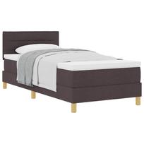 vidaXL Kiemas lova su pagalve Tamsiai rudas 90 x 200 cm audinys