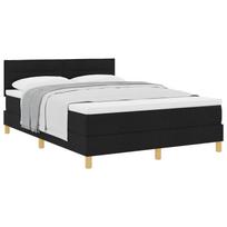 vidaXL Kiemas lova su pagalve su galvūgalio Juoda 140 x 190 cm audinys