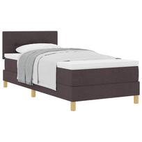 vidaXL Kiemas lova su pagalve Tamsiai rudas 90 x 200 cm audinys