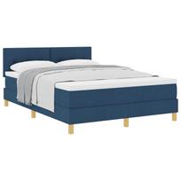 vidaXL Kiemas lova su pagalve Mėlyna 140 x 190 cm audinys