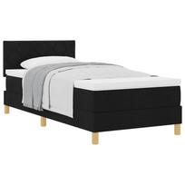 vidaXL Kiemas lova su pagalve su galvūgalio Juoda 90 x 190 cm audinys