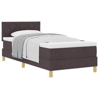vidaXL Kiemas lova su pagalve Tamsiai rudas 90 x 200 cm audinys