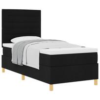 vidaXL Kiemas lova su čiužiniu su galvūgalio Juoda 80 x 200 cm audinys