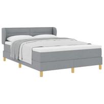 vidaXL Kiemas lova su čiužiniu Šviesiai pilka 140 x 190 cm audinys