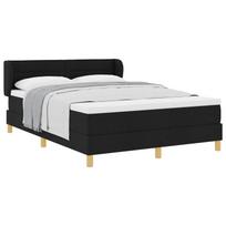 vidaXL Kiemas lova su čiužiniu Juoda 140 x 190 cm audinys