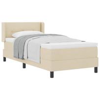 vidaXL Kiemas lova su pagalve Kreminė 200 x 90 cm audinys