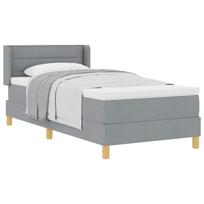 vidaXL Kiemas lova su čiužiniu Šviesiai pilka 200 x 80 cm audinys
