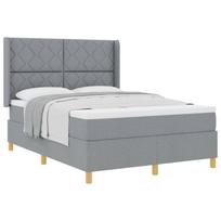 vidaXL Kiemas lova su galvūgalio Šviesiai pilka 140 x 190 cm audinys