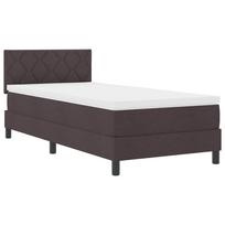 vidaXL Kiemas lova su pagalve Tamsiai rudas 90 x 200 cm audinys