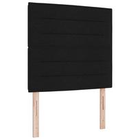 vidaXL Kiemas lova su čiužiniu su LED Juoda 80 x 200 cm audinys