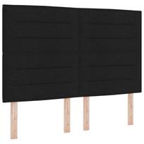 vidaXL LED Čiužinio Lova su galvūgalio Juoda 140 x 200 cm audinys