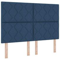 vidaXL LED Čiužinio Lova su galvūgalio Mėlyna 140 x 200 cm audinys
