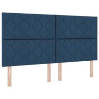 vidaXL LED Čiužinio Lova su galvūgalio Mėlyna 180 x 200 cm audinys