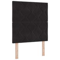 vidaXL LED Čiužinio Lova su galvūgalio Juodas 80 x 200 cm Aksomas