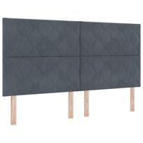 vidaXL LED Čiužinio Lova Tamsiai pilka 180 x 200 cm Aksomas