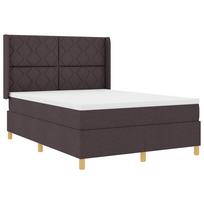 vidaXL Kiemas lova su LED juostelėmis Ruda 140 x 190 cm audinys