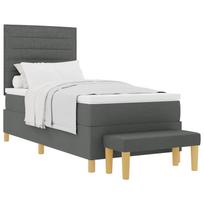 vidaXL Kiemas lova su pagalve Tamsiai pilka 200 x 90 cm audinys