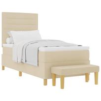 vidaXL Kiemas lova su pagalve Kreminė 200 x 90 cm audinys