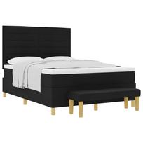 vidaXL Kiemas lova su galvūgalio Juoda 200 x 160 cm audinys