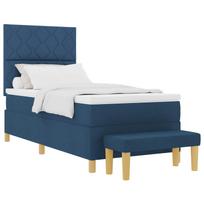 vidaXL Kiemas lova su pagalve su galvūgalio Mėlyna 200 x 90 cm audinys