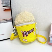 Creative popcorn bucket bag cute girl heart storage bag girl student going out lightweight versatile messenger bag rožinės rožinės spalvos