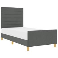 vidaXL Lovos rėmas su galvūgalio Tamsiai pilka 80 x 200 cm audinys
