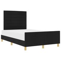 vidaXL Lovos rėmas su galvūgalio Juoda 140 x 190 cm audinys