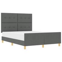 vidaXL Lovos rėmas su galvūgalio Tamsiai pilka 160 x 200 cm audinys