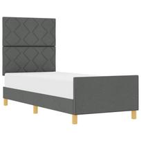 vidaXL Lovos rėmas su galvūgalio Tamsiai pilka 80 x 200 cm audinys