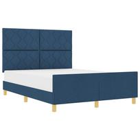 vidaXL Lovos rėmas su galvūgalio Mėlyna 140 x 190 cm audinys