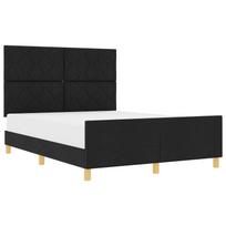 vidaXL Lovos rėmas su galvūgalio Juoda 160 x 200 cm audinys