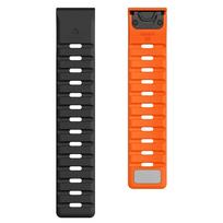 Magnetinis silikoninis dirželis Garmin 26mm 22mm Fenix 8 47mm 51mm 7 7X 6 6X Pro 5 5X Plus QuickFit Epix Pro Gen 2/Enduro3 laikrodžio apyrankė 26mm juoda/pilka