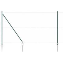 vidaXL Žemės smaigalis tvoros stulpas 26 vnt. Žalia 170 cm