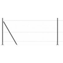 vidaXL Tvorelių stulpas su betono pamatu 52 vnt. Pilka 110 cm